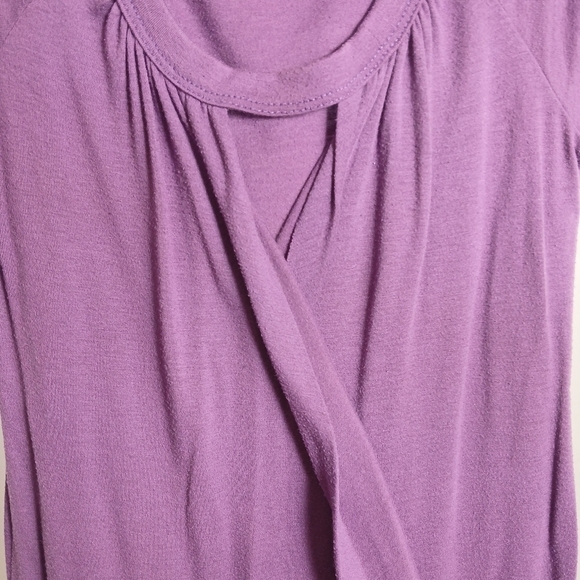 (#330) Woman's Love Me Kiss Me Purple Wrap Over Front Top Size Small - Picture 4 of 16